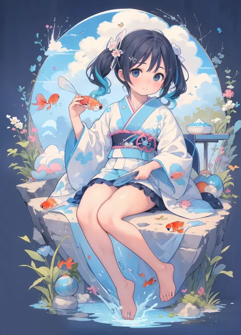 (masterpiece、Highest quality、Highest quality、Official Art、Beautiful and beautiful:1.2)、(One person:1.3)Hatsune Miku、Twin tails,Beautiful breasts, Katsushika Hokusai,(The pieces fly:1.2)、(Best image quality:1.1)、(Super Fine:1.1)、(realism:1.2)、(colorful:1.2)...