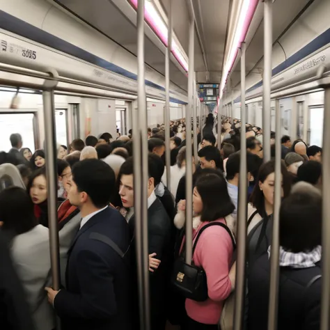 crowded train