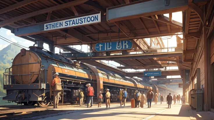 The Big Station by John Ken Mortensen, Colored, detailed