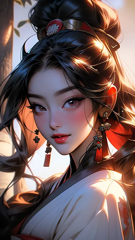 Holding a fan、Arabian woman with flowers in her hair, Exquisite digital illustrations, Beautiful artwork illustration, Amazing digital illustrations, Beautiful digital art, Inspired by Yoon Doo-seo, In the style of digital illustration, Empress of China, P...