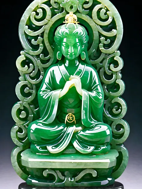 jade，stone carving style