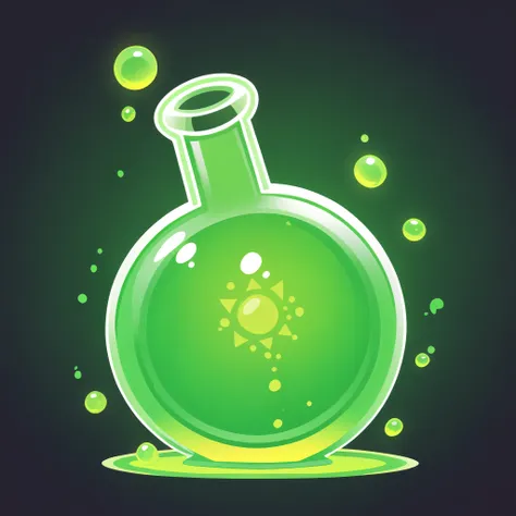 Green potion vector icon