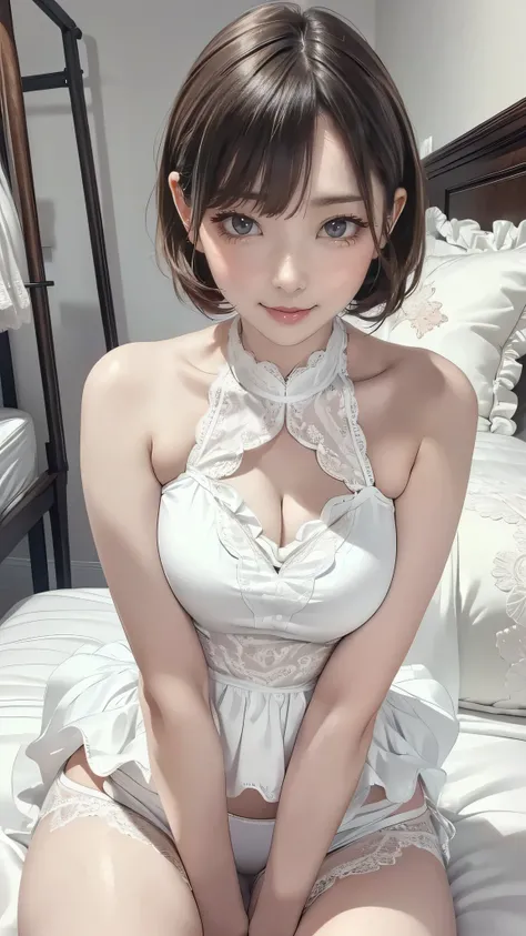 photo Realistic:1.2, Highest quality, Highest quality, Ultra-high resolution, RAW Photos, Realistic, Bright lighting, Face Light, Smooth Professional Lighting, Looking into the camera, alone, (perfect body structure):2.0, Adult female, ((japanese,)) (((Bea...