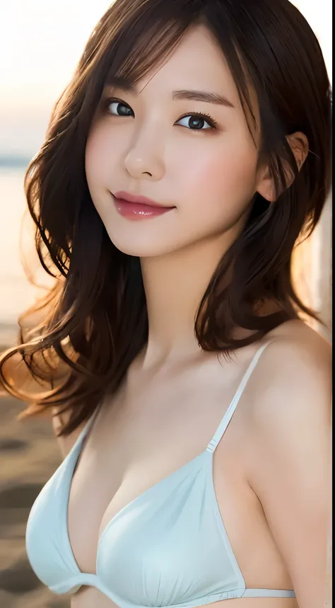 Highest quality, Very detailed, In detail, High resolution, 8k wallpaper, Perfect dynamic composition, Beautiful attention to detail, looking at the cameraのセクシーなショット、超High resolution, young beautiful japanese woman,, Light, shiny, chestnut-colored, smooth,...