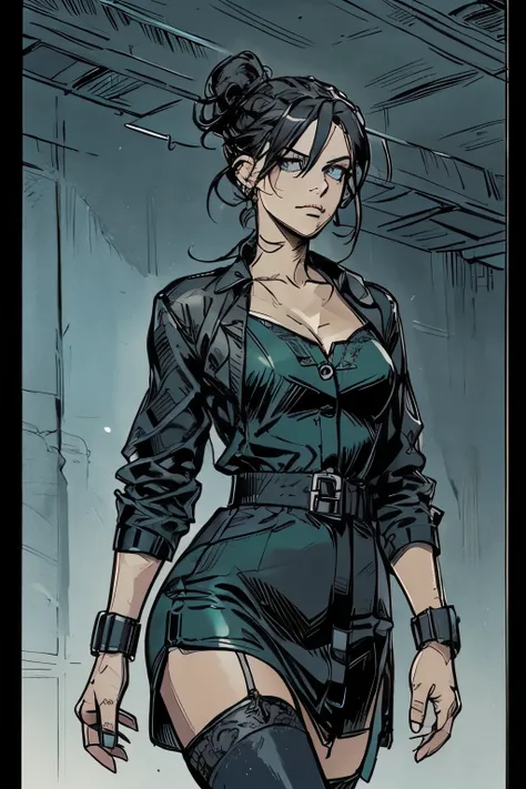 is a slim girl with a slim figure, just above average height. Her long, dark hair is slightly curly and often tucked into a messy bun or ponytail, as she prefers convenience in her work. Sophias face is oval, with high cheekbones and expressive grey-green ...