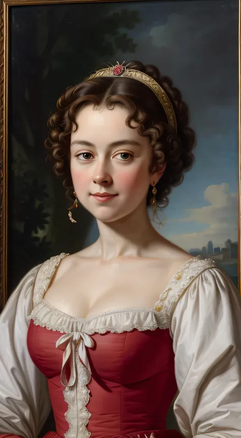 baroness de crussol, masterpiece, portrait by elisabeth vigée-lebrun, high resolution, very detailed, hd quality