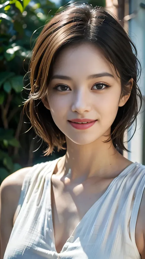 ((sfw:1.5))、(RAW Photos:1.2), (Highest quality,4K,8k,High resolution,masterpiece:1.2),Very detailed,(Realistic:1.2),Fine and beautiful eyes,Thick and beautiful lips,Very detailed目と顔,Long eyelashes,Natural light,Romantic atmosphere Loose dress,Feminine and ...