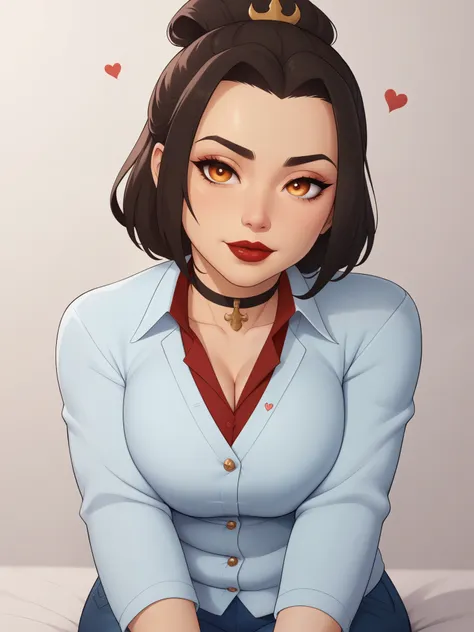 azula. (a beautiful, young, fair-skinned, amber-eyed and slender girl of medium height. azula's makeup consists of mascara and r...