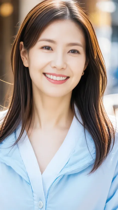 Highest quality,masterpiece,Ultra-high resolution,45Aged Japanese woman,The best smile,