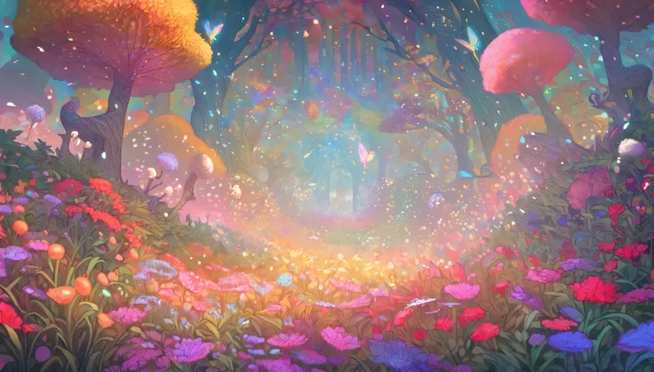 Aesops Fables, Andersens Fairy Tales, Grimms Fairy Tales, The Nutcracker-like illustration style, best quality, super fine, 16k, incredibly absurdres, extremely detailed, 2.5D, delicate and dynamic , glitter effect, background pastel and vivid color forest