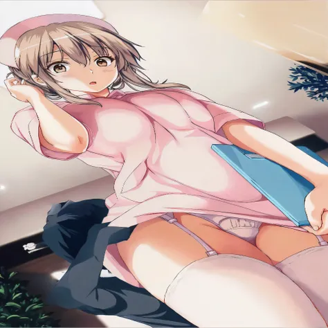 Anime girl in pink shirt and black pants sitting on toilet, Enchanting anime girl, Beautiful and attractive anime teen, Realistic school girl, hyperRealistic school girl, (software) Safe at Work, a hyperRealistic school girl, Naughty anime style, lower ang...