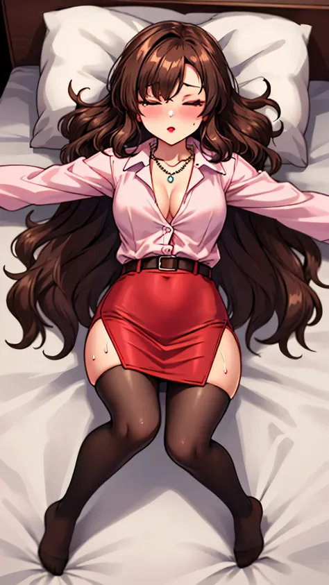 （（super high quality,））（（Ultra-high resolution,））（16K,）（super masterpiece,）（（Ultra HD ,））（Detailed shading,）Full body photo,A sexy mature woman,Wavy brown medium-long hair,Part your bangs clearly on the side,The wind lifts my hair,Thick and glossy lips,A p...