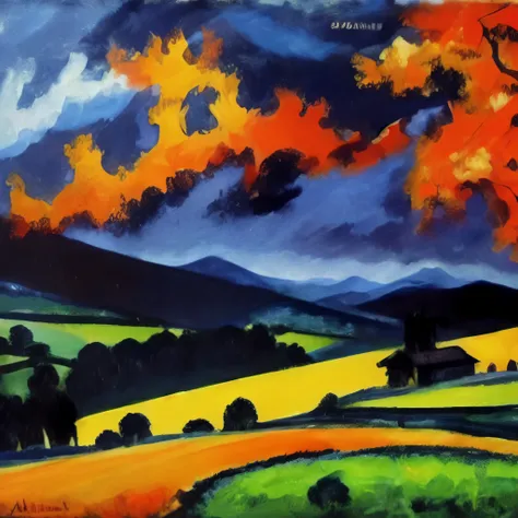 Maurice de Vlaminck&#39;s style、French countryside、river