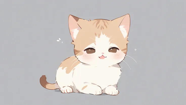 cute kitten , minimalist