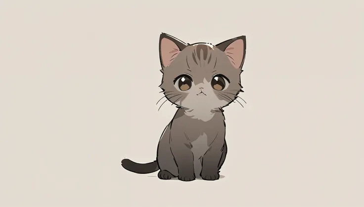 cute kitten , minimalist