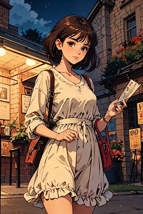 holding her bag