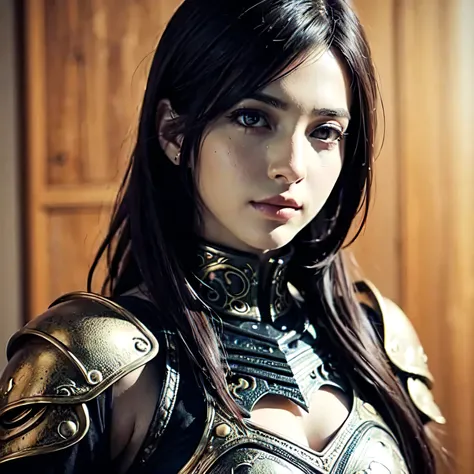 (8k, Highest quality, masterpiece, Final Fantasy Style: 1.2), (Realistic, photoRealistic: 1.37), Very detailed, One Girl, Paladin with a shining sword, Wide viewing angles, Large, firm, swaying bust, Very delicate depiction, Miniature Painting, Detailed de...