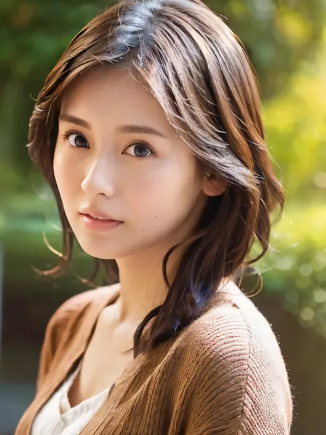 8K, top-quality, masterpiece, realisitic, Photorealsitic, ultra-detailliert, Natural sunlight, extremely detailed face and skin, A detailed eye, Highly detailed face-to-skin intermediate shots, Beautiful woman looking at camera, sexy pose, Beautiful face,...