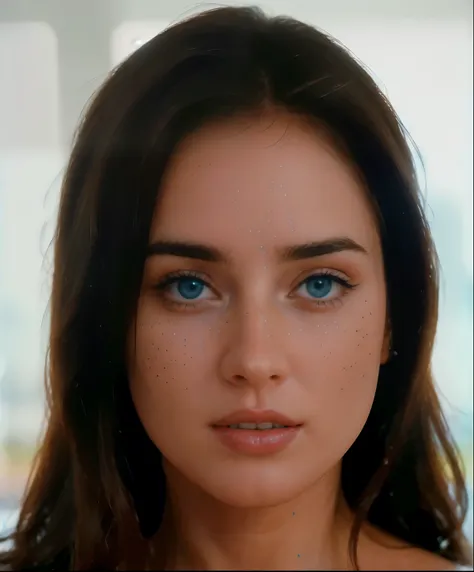 (best quality, hyperdetailed photography:1.2), beautiful lady, freckles, natural makeup, soft light, pink lips, blue eyes, perfect face ,head portrait, cover, (detailed beautiful face, detail skin texture, ultra-detailed body:1.1) sexy girl,,,, realistic s...