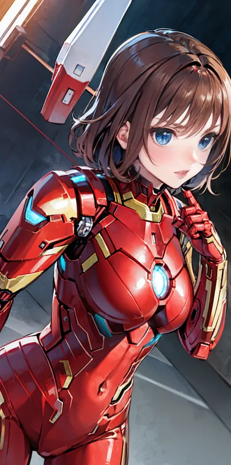 Scarlett Johansson in Iron Man armor: Mark XLIX Rescue Armor, Detailed costume design