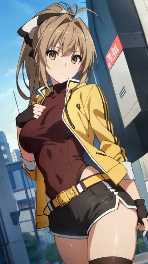 (masterpiece, best quality, high resolution, 8k:1.2), Anime coloring, Kyoto Animation, very detailed, beautiful eyes, perfect eyes, detailed eyes, feature large highlight, detailed face, ultra-detailed, 1 girl, alone, Sento Isuzu,brown hair, long hair, ant...