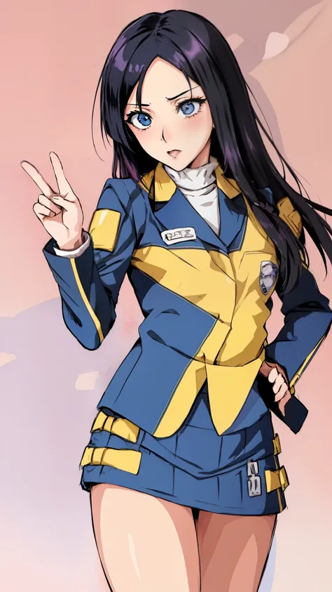 Highest quality、Actual photo、Mitsuri Kanroji、mini skirt、White panties、超mini skirt、beautiful panties、beautiful 、Cartoon drawing of a woman in a blue dress and white coat, Inspired by Yusuke Nishikawa, I also make fan art, Enchanting anime girl, Sexy pudica ...