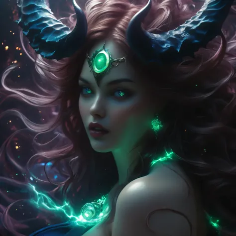 (best quality,4k,8k,highres,masterpiece:1.2),ultra-detailed,(realistic,photorealistic,photo-realistic:1.37),Giant demons with three faces from another dimension summoned from the magic circle, cosmic horror, deformed heads with tentacles and twisted horns,...