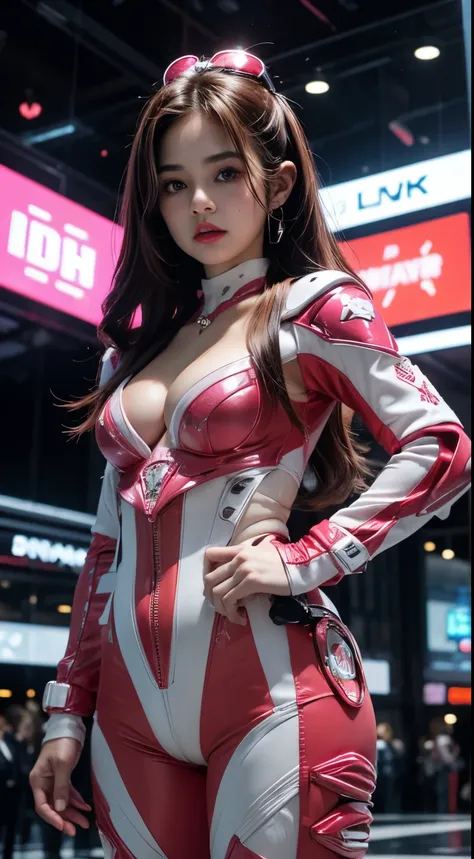 (Wearing power ranger spd), Very cute and baby-like face, Power puff girl, Naked, Angry pose, Angry face, (((BROWN HAIR MALAY GIRL))), masutepiece, High quality, UHD 45K, Realistic face, Realistic skin feeling , A Japanese Lady, , , Very cute and baby-like...