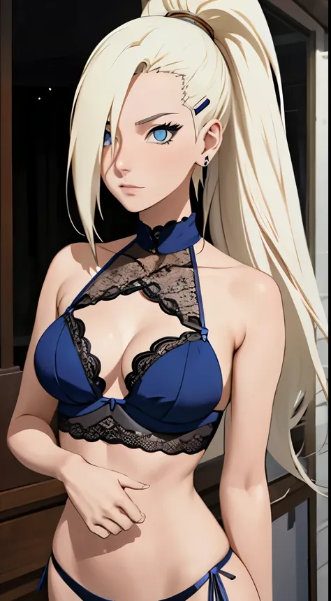 Ino yamanaka, wearing lingerie sexy body blue eyes