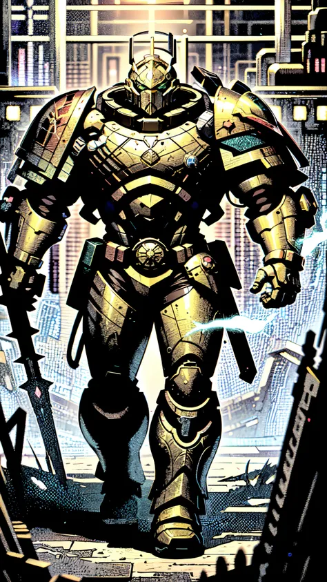 (masterpiece:1.5, best quality:1.5, extremely delicate:1.5), ((male:1.5)), a man wearing a full-face helmet, a biotech armored combat suit, green eyes, (a composite layered chest armor), fully enclosed shoulder guards, matching arm and leg guards, a belt o...