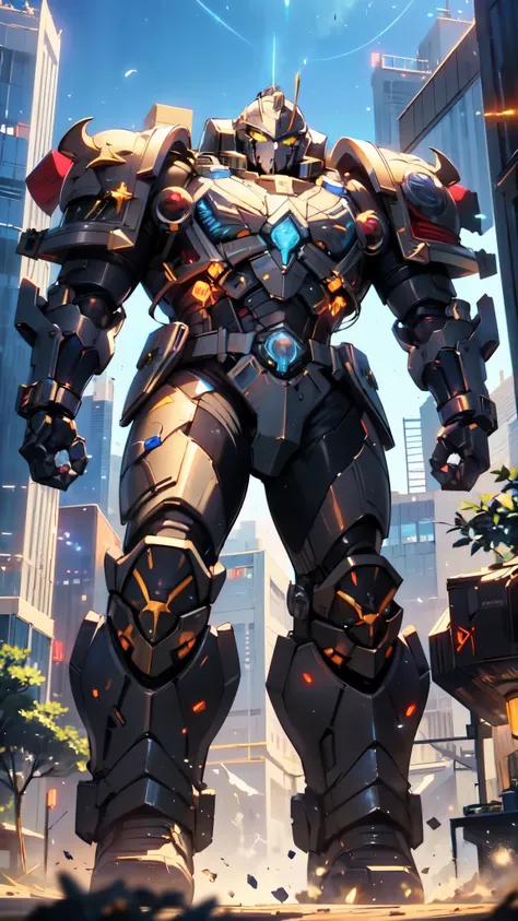 (masterpiece:1.5, best quality:1.5, extremely delicate:1.5), ((male:1.5)), a man wearing a full-face helmet, a biotech armored combat suit, green eyes, (a composite layered chest armor), fully enclosed shoulder guards, matching arm and leg guards, a belt o...