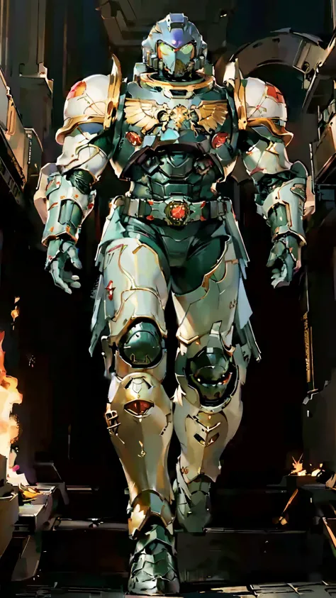 (masterpiece:1.5, best quality:1.5, extremely delicate:1.5), ((male:1.5)), a man wearing a full-face helmet, a biotech armored combat suit, green eyes, (a composite layered chest armor), fully enclosed shoulder guards, matching arm and leg guards, a belt o...
