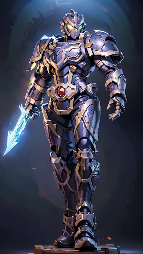 (masterpiece:1.5, best quality:1.5, extremely delicate:1.5), ((male:1.5)), a man wearing a full-face helmet, a biotech armored combat suit, green eyes, (a composite layered chest armor), fully enclosed shoulder guards, matching arm and leg guards, a belt o...