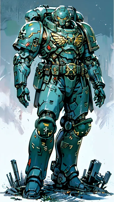 (masterpiece:1.5, best quality:1.5, extremely delicate:1.5), ((male:1.5)), a man wearing a full-face helmet, a biotech armored combat suit, green eyes, (a composite layered chest armor), fully enclosed shoulder guards, matching arm and leg guards, a belt o...