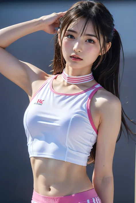 (8k, RAW Photos,highest quality, High resolution:1.1), (超Realisticな:1.4),(Realistic, Realistic:1.3),Japanese beauty、Rhythmic Gymnastics Club、Rhythmic Gymnastics Uniform、((Upper Body:1.3))