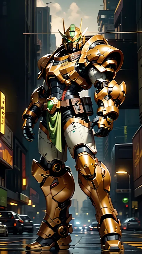 (masterpiece:1.5, best quality:1.5, extremely delicate:1.5), ((male:1.5)), a man wearing a full-face helmet, a biotech armored combat suit, green eyes, (a composite layered chest armor), fully enclosed shoulder guards, matching arm and leg guards, a belt o...