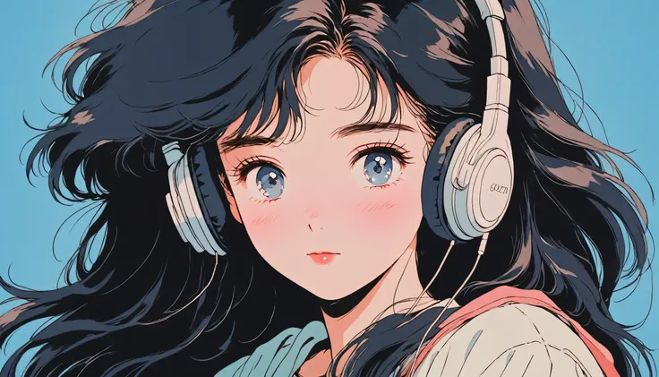 90's anime style,1990s style, clear, 1980s style, (blush:1.7), the highest quality, 8k, 1 woman, only, lofi girl, lofi art, lofi...