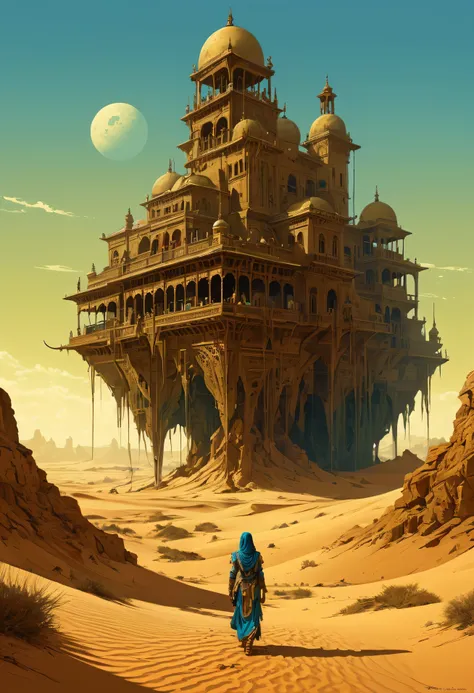 surreal desert, by pascal blanche.
(best quality, masterpiece), very aesthetic, perfect composition, intricate details, ultra-detailed, vivid colors