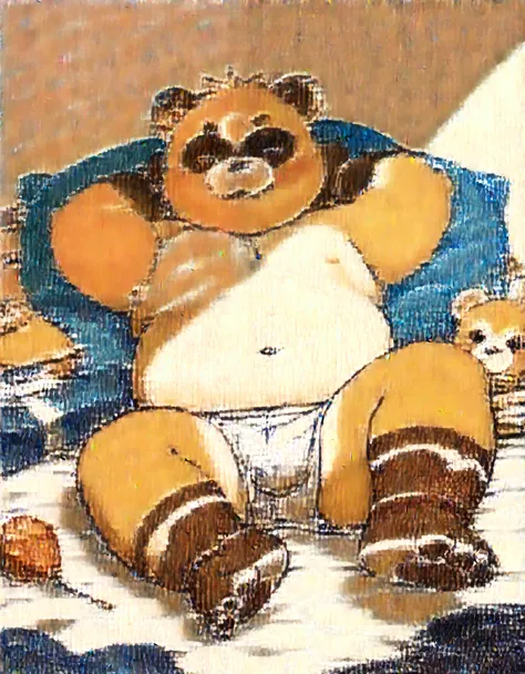 ,furry ,solo ,foot,guoba,by hinami，tanuki，overweight