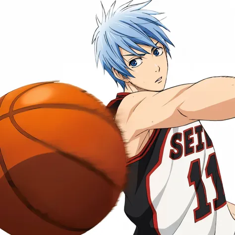 Close-up of a person holding a basketball in his hand, Slam Dunk scene, [HD wallpapers, Akihiko Yoshida!, Kaworu Nagisa, QR picture animation, Posterization, Anime wallpapers, sankakucomplex anime image, QR picture animation style, official art, TV TOKYO 2...