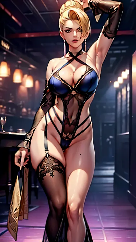 best quality,8k,high resolution,masterpiece:1.2), (Ultra detailed), (Erotic Lingerie) (NSFW is not safe for artwork), (Mature) (King of Fighters Setup), (pose sexual), (realistic,photorealistic,fotorrealistica:1.37), (high definitionR,high definition), (po...