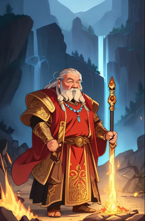 old dwarf, kind dwarf, priest, old man