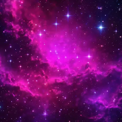 a cluster of stars in a night sky, magenta background, detailed stars, cinematic lighting, galaxy, cosmic, ethereal, glowing, vibrant colors, dramatic, epic, fantasy, digital art, concept art, 8k, photorealistic