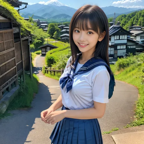 nsfw:1.3, Best Quality, masterpiece, Ultra-high resolution, (Realistic:1.2), RAW Photos, Depth of written boundary, Professional Lighting, Perfect Anatomy, Very detailed, Beautiful Japanese Schoolgirl Solo, cute, (1) ,  (A very cute face in the style of a ...