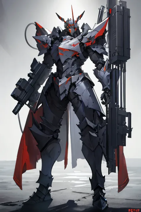 ((Best Quality)), ((masterpiece))
Heavy Armored Machine、Holding a full-body mechanical minigun