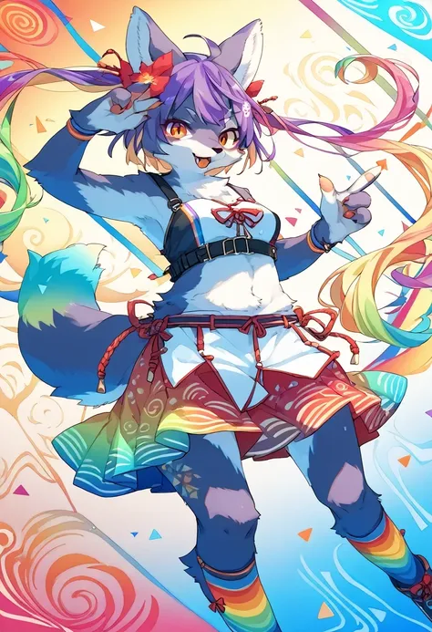 score_9, score_8_up, score_7_up, score_6_up, score_5_up, score_4_up, source_anime, source_furry, best quality, masterpiece, 1 female, (anthropomorphic bear, furry, kemono), (Colorful gradient with an emphasis on abstract design in the background:2.0),