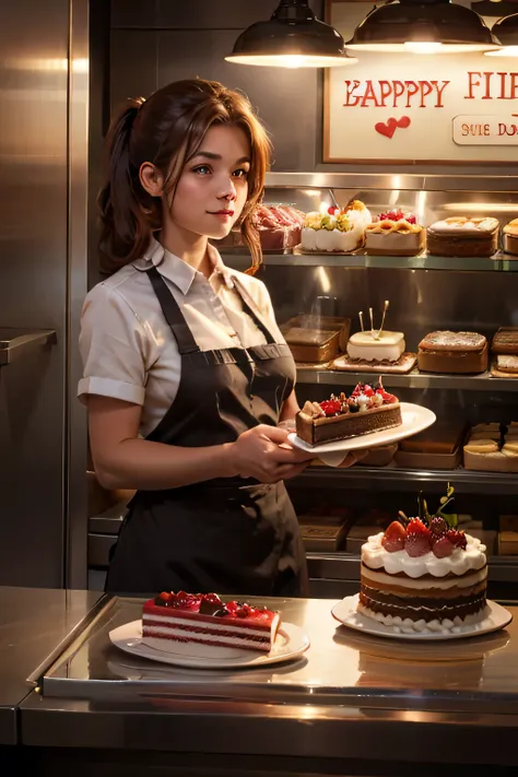 Cake shop　part-time job　woman