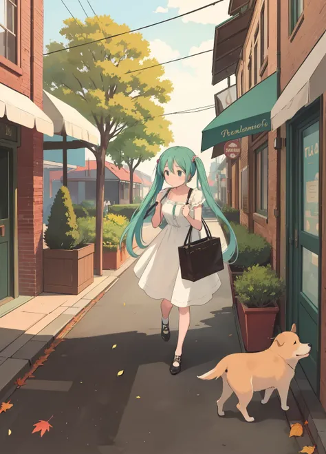 (masterpiece、Best Quality、Best Quality、Official Art、Beautiful and beautiful:1.2)、(One person:1.3)Hatsune Miku、Twin tails,Beautiful breasts, Imagine browsing a vintage shop., A storefront filled with antiques and rare items. Art Deco signage adds elegance t...