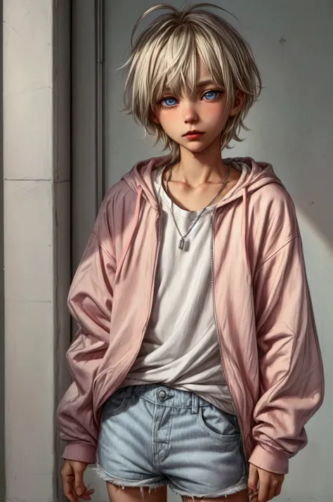 Anime style, Highres, Masterpiece, Best quality at best, Best Quality, hight quality, hight detailed, 1boy, (little boy), boy, blonde boy, blond Hair, perfect boy body, cute boy, detailed light blue eyes, detailed eyes, short hair, messy hair, pastel rainb...