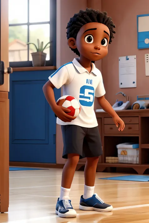 black kid playing handball